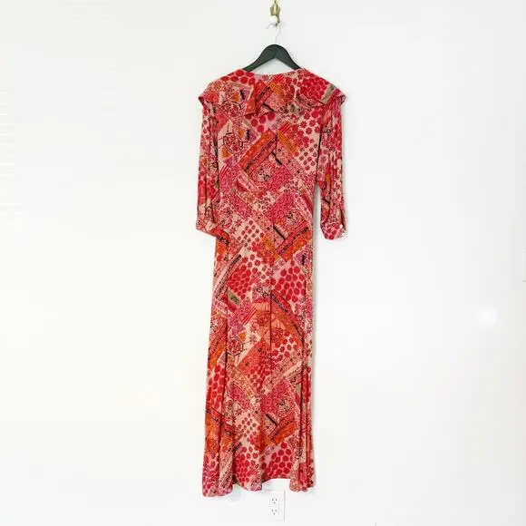 NWT Free People Lennon Button Front Primrose Maxi Dress - Picture 4 of 6
